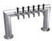 Krowne KPTU-6S Draft Beer Tower, 2‑Column, 31" OA, Brushed Steel, Six Faucets No Handles, 4‑6 Tap 1 image