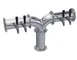 Krowne KPY-4S Y-Tower Beer Dispensing, 30" OA Countertop, Brushed Steel, Glycol Cooled, Four Tap 1 image