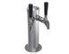 Krowne KSC-2S Double Faucet Column Tower, 12" High Draft Beer, Stainless Steel, Glycol, 1-3 Taps 1 image