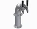 Krowne KSH-2S Faucet Tower, 1‑Column Stainless, Glycol‑Cooled Draft, Two Faucets No Handles 1 image