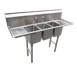 Serv-Ware CS3CWP1410R12 (3) Three Compartment Sink 1 image