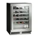 Perlick HC24WS-SG-STK Wine Cooler, 23-7/8"W×24"D, 5.3 cu ft, 1-19 Cap, Stainless, Glass Door Lock 1 image