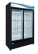 Serv-Ware GR48SB-HC - 54"W x 30.75"D x 79.5"H 48 cu.ft. Black Glass Door Merchandiser, LED 1 image