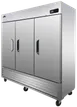 Akita ARF-72 72" 3-Solid Door Reach-In Freezer, Bottom Mount, 72 cu. ft., Stainless Steel 1 image