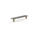 Steelite MGCIAF03GBXX 47" Grey Slate BHP Laminate Buffet Table with Bamboo Core and Brushed Brass Legs 1 image