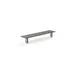 Steelite MGCIAF03GSXX 47" Grey Slate BHP Laminate Buffet Table, 10"D x 6.5"H, Bamboo Core, Brushed Stainless Steel Legs 1 image