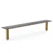 Steelite MGCIAF04GBXX 71" Grey Slate BHP Laminate Buffet Shelf, 9-1/2"D x 12-1/2"H, Brushed Brass Segments, Bamboo Core 1 image