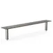 Steelite MGCIAF04GSXX 71" Buffet Table, Grey Slate Laminate Top, Brushed Stainless Steel, 9-1/2"D x 12-1/2"H 1 image