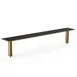 Steelite MGCIAF04MBXX 71" Buffet Table, Nero Marquina Marble BHP Laminate, Brushed Brass, 9-1/2"D x 12-1/2"H 1 image