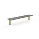 Steelite MGCIAF06GBXX 71" Modular Classic Bar Shelf, Grey Slate BHP Laminate, Bamboo Core, Brushed Brass Segments 1 image