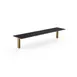 Steelite MGCIAF06MBXX 71" Buffet Table, Nero Marquina Marble BHP Laminate, Brushed Brass, 14.5"D x 12.5"H 1 image