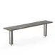 Steelite MGCIAF07GSXX 47" Grey Slate Bamboo Core Buffet Table, 9-1/2"D x 12-1/2"H, Brushed Stainless Steel 1 image