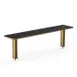 Steelite MGCIAF07MBXX 47" Modular Buffet Table, Nero Marquina Marble BHP Laminate Top, Brushed Brass, 9-1/2"D x 12-1/2"H 1 image