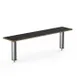 Steelite MGCIAF07MSXX 47" Rectangular Buffet Table, Nero Marquina Marble BHP Laminate Top, Brushed Stainless Steel 1 image