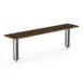 Steelite MGCIAF07WSXX 47" Buffet Table, 9-1/2"D x 12-1/2"H, Bengali Mango Wood Top, Brushed Stainless Steel 1 image