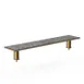 Steelite MGCIAF08GBXX 47" Buffet Table, Grey Slate BHP Laminate, Brushed Brass, 9-1/2"D x 6-1/2"H 1 image