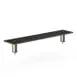Steelite MGCIAF08MSXX 47" Buffet Table, Nero Marquina Marble BHP Laminate, Brushed Stainless Steel, 9-1/2"D x 6-1/2"H 1 image