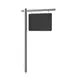 Steelite MGCIAM01XSXX 32" x 3" x 59"H Brushed Stainless Steel Sign Post Buffet Table 1 image