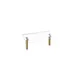 Steelite MGCIAN02XBXX Mogogo Buffet Solutions Modular Breath Guard, 47" Wide, 18.5"H, Plexiglass with Brushed Brass Segments 1 image