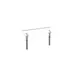 Steelite MGCIAN04XSXX 47" Buffet Table Breath Guard, 24-1/2"H, Plexiglass, Brushed Stainless Steel 1 image