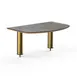 Steelite MGCIAY01GBXX 29" Buffet Table, Grey Slate BHP Laminate Top, Brushed Brass Legs, 19"D x 12.5"H 1 image