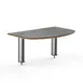 Steelite MGCIAY01GSXX 29"W x 19"D x 12.5"H Grey Slate Laminate Buffet Shelf with Brushed Stainless Steel Legs 1 image