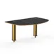 Steelite MGCIAY01MBXX Modular Classic Side Shelf, 29.5"W x 19"D x 12.5"H, Nero Marquina Marble BHP Laminate, Brushed Brass Legs 1 image