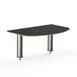 Steelite MGCIAY01MSXX 29" Buffet Side Shelf, Nero Marquina Marble BHP Laminate, Brushed Stainless Steel Legs 1 image