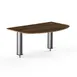 Steelite MGCIAY01WSXX 29"W x 19"D x 12"H Buffet Side Shelf, Laminated Bengali Mango Wood Top, Brushed Stainless Steel Legs 1 image