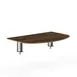 Steelite MGCIAY02WSXX 29"W x 19"D x 6.5"H Buffet Shelf, Bengali Mango Wood, Brushed Stainless Steel 1 image