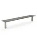 Steelite MGCIAY03GSXX 80" Grey Slate BHP Laminate Buffet Table, 12"D x 12.5"H, Bamboo Core, Brushed Stainless Steel Legs 1 image