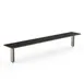 Steelite MGCIAY03MSXX 80" Wide Rectangular Buffet Table, Nero Marquina Marble BHP Laminate Top, Brushed Stainless Steel Legs 1 image