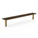 Steelite MGCIAY03WBXX 80" Bengali Mango Wood Buffet Table, 12"D x 12.5"H, Brushed Brass Legs 1 image
