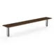 Steelite MGCIAY03WSXX 80" Buffet Table, Bengali Mango Wood Top, Brushed Stainless Steel Legs, 12" Depth 1 image