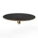 Steelite MGCIAY04MBXX 30" Round Nero Marquina Marble BHP Laminate Buffet Table, 6-1/2"H, Brushed Brass 1 image