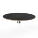Steelite MGCIAY04MSXX 30" Round Nero Marquina Marble BHP Laminate Buffet Table, 6.5"H, Brushed Stainless Steel 1 image