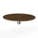 Steelite MGCIAY04WSXX 30" Round Bengali Mango Wood Buffet Table, 6.5"H, Brushed Stainless Steel 1 image