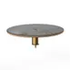 Steelite MGCIAY05GBXX 24" Round Gray Slate BHP Laminate Buffet Table, 6-1/2"H, Brushed Brass, Bamboo Core 1 image