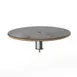 Steelite MGCIAY05GSXX 24" Round Gray Slate BHP Laminate Buffet Table, 6-1/2"H, Brushed Stainless Steel 1 image