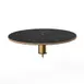 Steelite MGCIAY05MBXX 24" Round Nero Marquina Marble BHP Laminate Buffet Table, 6-1/2"H, Brushed Brass 1 image
