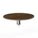 Steelite MGCIAY05WSXX 24" Round Bengali Mango Wood Buffet Table, 6-1/2"H, Brushed Stainless Steel 1 image