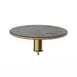 Steelite MGCIAY06GBXX 18" Round Gray Slate BHP Laminate Buffet Table, 6-1/2"H, Brushed Brass, Bamboo Core 1 image