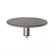 Steelite MGCIAY06GSXX 18" Round Gray Slate BHP Laminate Buffet Table, 6-1/2"H, Brushed Stainless Steel 1 image