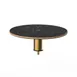 Steelite MGCIAY06MBXX 18" Round Nero Marquina Marble BHP Laminate Buffet Table, 6-1/2"H, Brushed Brass 1 image