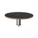 Steelite MGCIAY06MSXX 18" Round Nero Marquina Marble BHP Laminate Buffet Table, 6-1/2"H, Brushed Stainless Steel 1 image