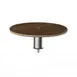 Steelite MGCIAY06WSXX 18" Round Bengali Mango Wood Buffet Table, 6-1/2"H, Brushed Stainless Steel 1 image