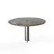 Steelite MGCIAY08GSXX 24" Round Buffet Table, 12.5"H, Gray Slate BHP Laminate Top, Brushed Stainless Steel 1 image