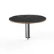 Steelite MGCIAY08MSXX 24" Round Nero Marquina Marble BHP Laminated Buffet Table 1 image