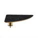 Steelite MGCIAY10MBXX 17"x17"x6.5"H Triangular Buffet Table, Nero Marquina Marble BHP Laminate Top, Brushed Brass 1 image