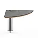 Steelite MGCIAY12GSXX 17"x17"x12.5"H Grey Slate Laminate Buffet Table with Bamboo Core and Brushed Stainless Steel 1 image